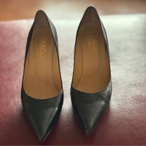 Bruno Magli Black Leather Heels